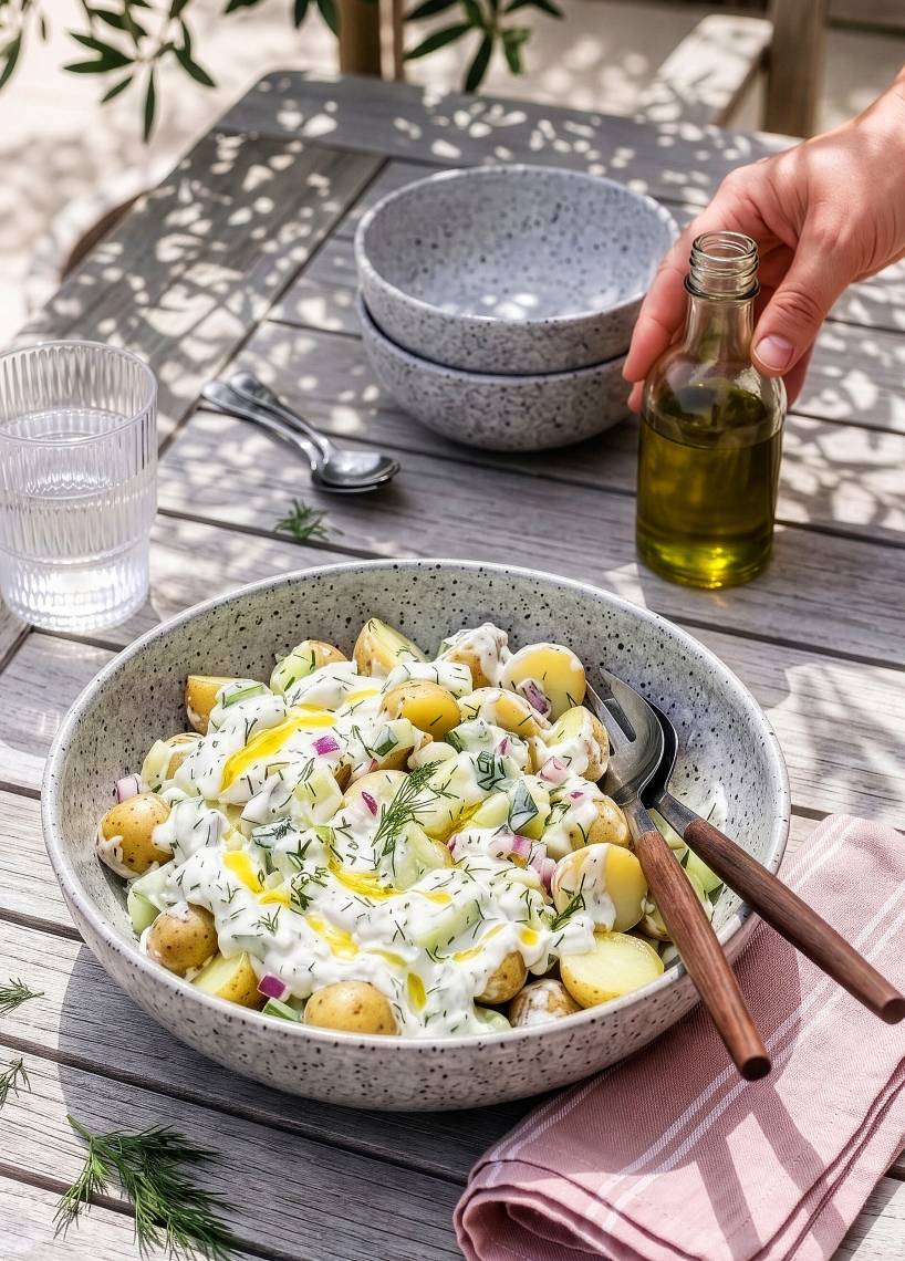 Griechischer Kartoffel-Zaziki-Salat
