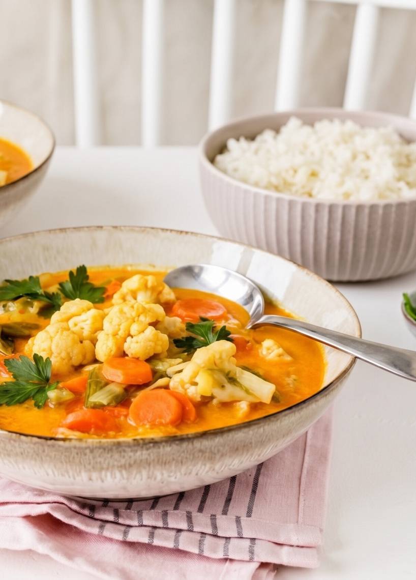 Indisches Blumenkohlcurry Low Carb