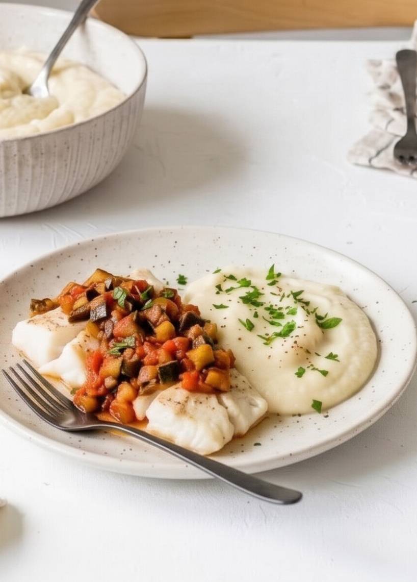 Low-Carb-Schlemmerfilet mit Ratatouille-Gemüse