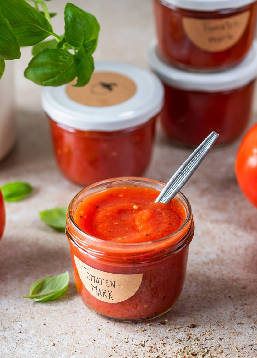 Tomatenmark auf Vorrat
