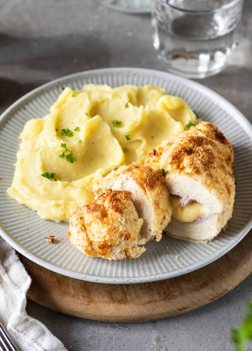 Cordon Bleu mit Kartoffelpüree