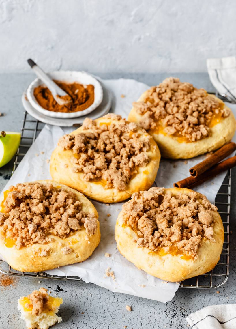 Apfel-Puddingtaler mit Zimtstreuseln