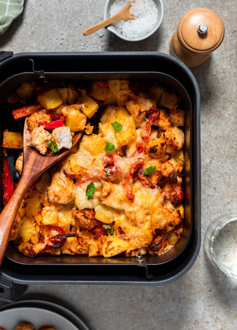 5-Zutaten-Bowl mit Hähnchen im Airfryer