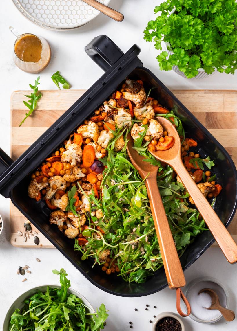 Airfryer-Feierabendblech Knusper-Salat