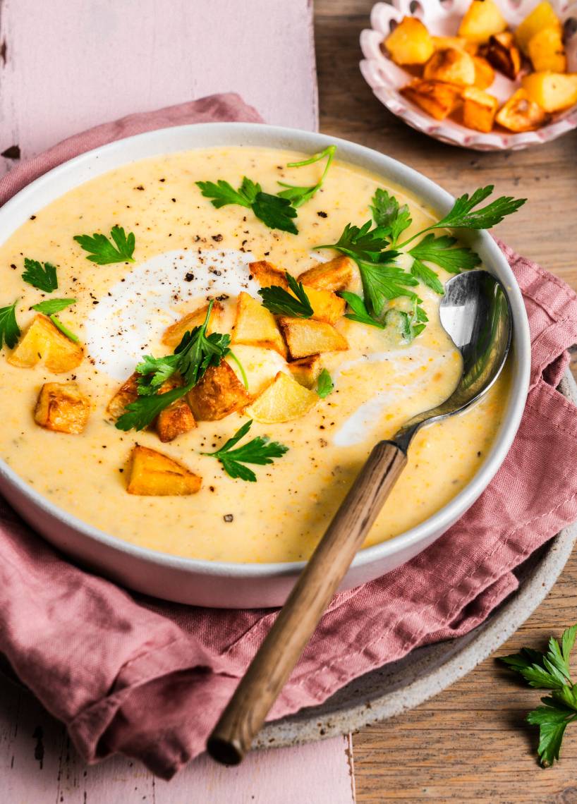 Ofenkartoffelsuppe – geröstet, püriert, geliebt