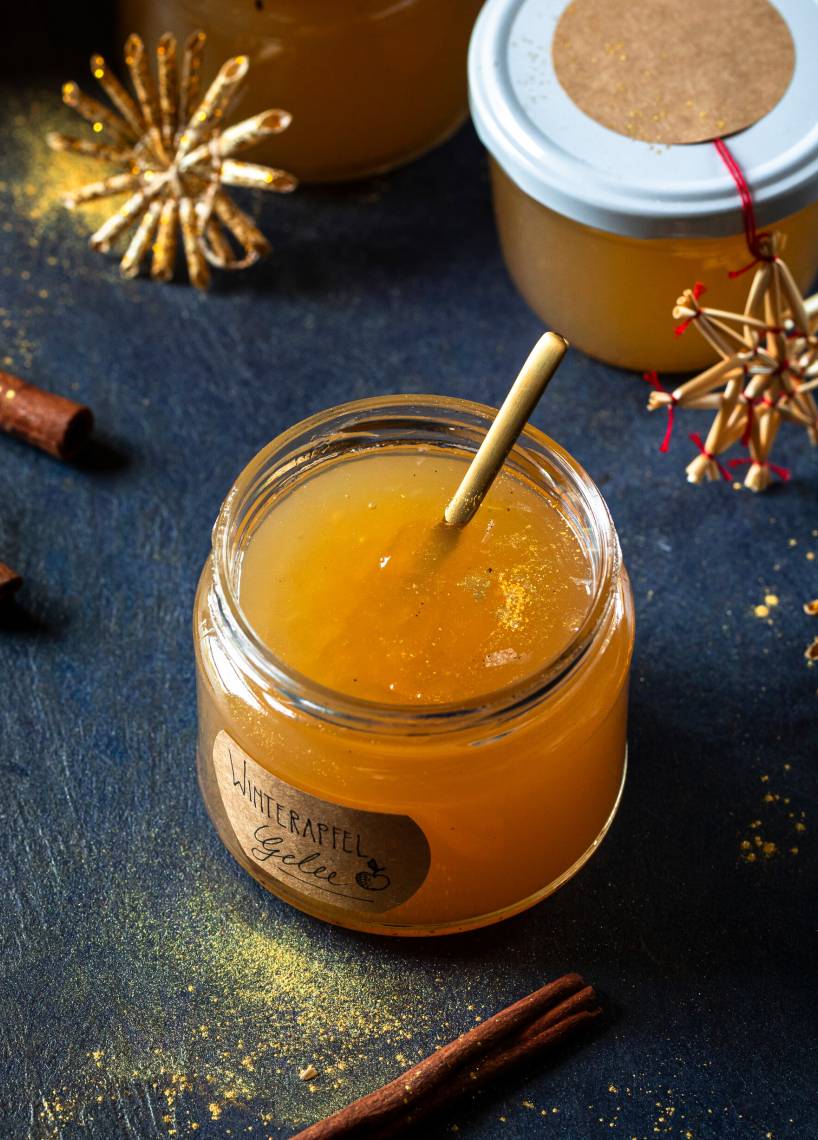 Goldenes Winterapfel-Gelee