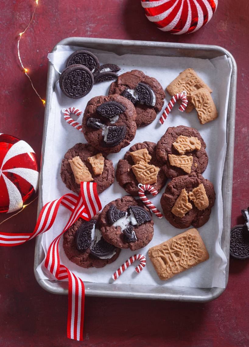 „Oreo" und Spekulatius-Brownie-Plätzchen