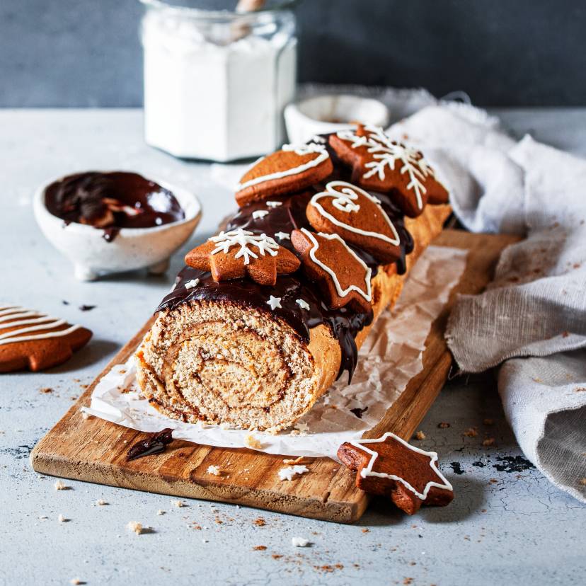 Lebkuchen-Biskuitrolle