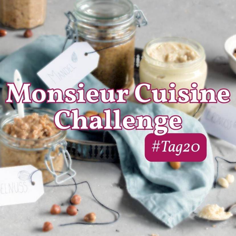 Mehrere Gläser mit Nussmus – Monsieur Cuisine Challenge Tag 20