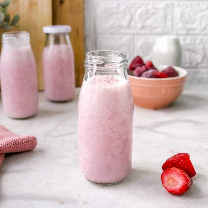 Erdbeermilch - besser als gekauft