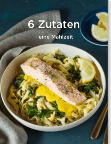 Lachs auf Pasta mit Zitrone