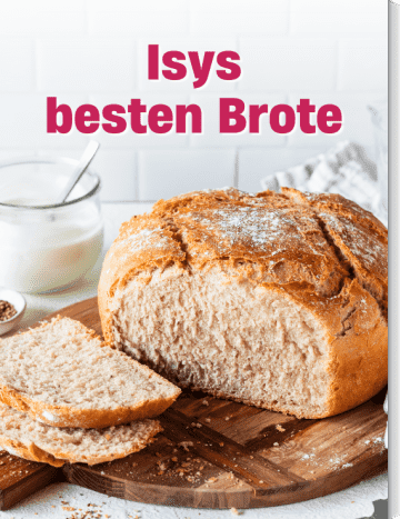 aufgeschnittenes Dinkelbrot auf einem Holzbrett