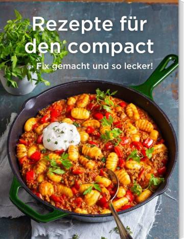 Sammlung Rezepte für den compact. Pfanne mit Tomatensoße und Gnocchi
