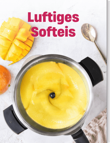 Mango-Softeis im Mixtopf