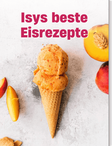 Pfirsicheis in Eiswaffel
