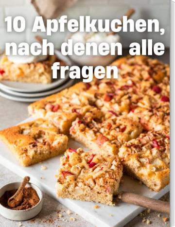 10 Apfelkuchen, nach denen alle fragen. Foto: Apfelkuchen vom Blech