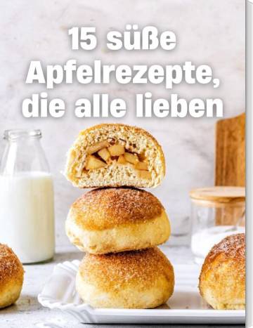 Apfelrezepte, die alle lieben. Foto: Berliner mit Apfelfüllung